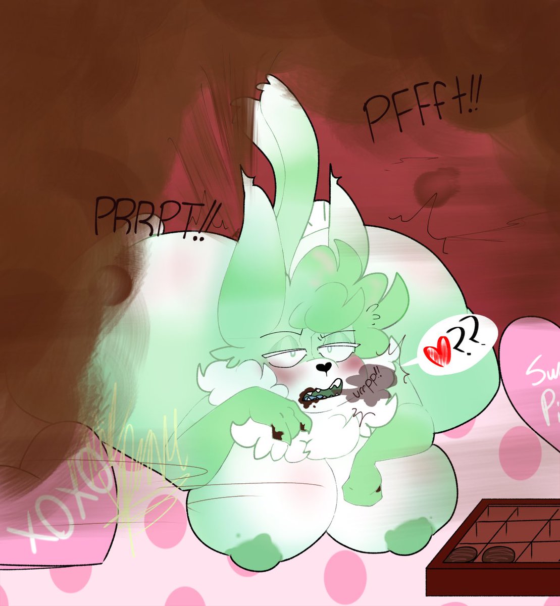 StinkeyAD's tweet photo. late valentines drawing but thats fine
those chocolates aren’t going NO where
plus they made her hips/butt bigger

#fart #fartfetish #eproctophilia #farting #flatulence #fartart https://t.co/dUf1utth5W
