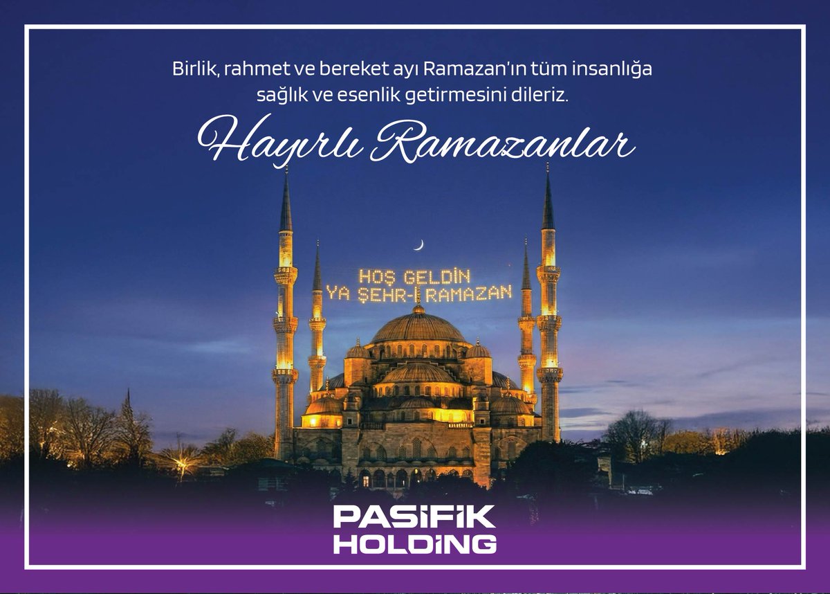 Pasifikholding's tweet photo. Birlik, paylaşma ve dayanışma duygularının daha da anlam kazandığı Ramazan ayına hep birlikte giriyoruz.

Ramazan’ın; toplumsal huzura, karşılıklı anlayışa ve kalplerimize ferahlık getirmesini temenni ediyoruz. Bu kıymetli ayın, yardımlaşmayı büyüttüğü, umutları güçlendirdiği ve bereketi çoğalttığı bir dönem olmasını diliyoruz.