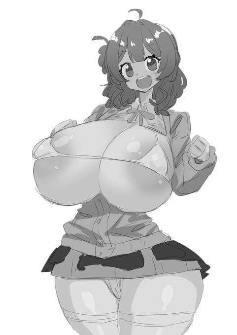 デカパイらくがきで労働のダメージを受け流す作戦…✍☺ 