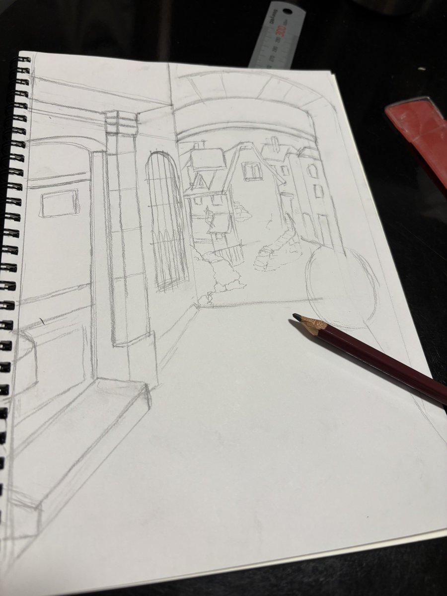 町の好きな背景を描いてみる
まだわからないなあ