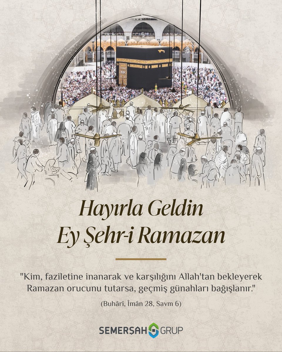 SemersahTurizm's tweet photo. Hayırla Geldin Ey Şehr-i Ramazan

"Kim, faziletine inanarak ve karşılığını Allah'tan bekleyerek Ramazan orucunu tutarsa, geçmiş günahları bağışlanır." (Buhârî, Îmân 28, Savm 6)

#Ramazan https://t.co/VWej5G625n