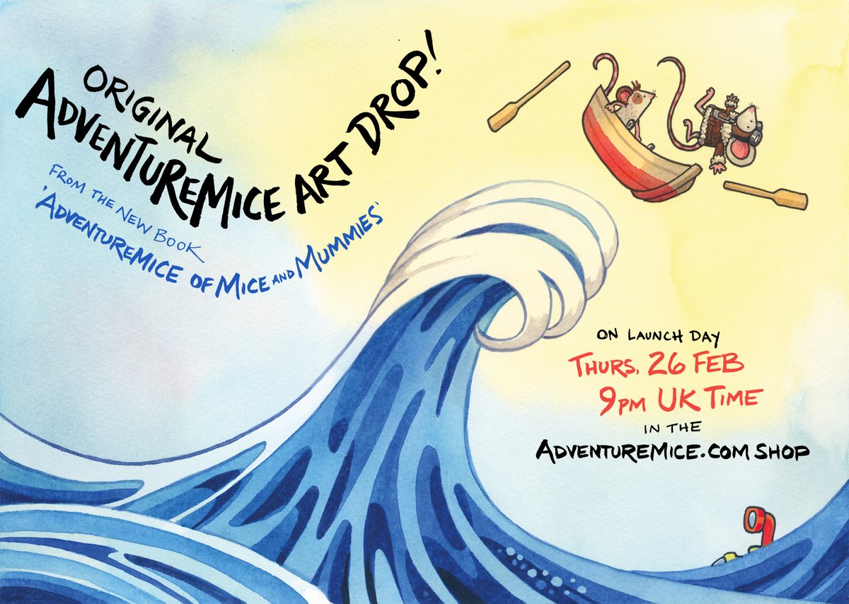 jabberworks's tweet photo. Want to buy some original ink &amp; watercolour #Adventuremice illustration artwork? ...Not a print, the actual one-off picture that appears in the book!

Mark your diary if you want to get in quick to nab the best paintings or the best deals. Prices will vary widely: £7-£300!🐭🎨🖌️ https://t.co/uG8Q8vYc4O