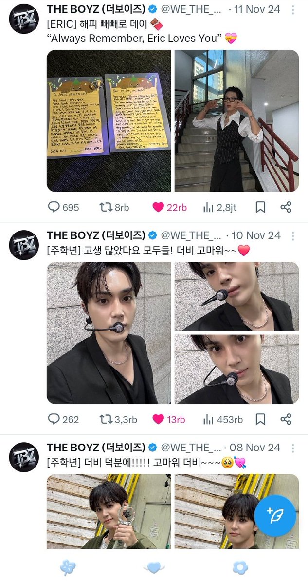Sawako_Cherry's tweet photo. bayangin eric stalk akun lama buat kenang kenangan mereka dulu... pasti dia makin kangen masa itu deh. apalagi baru di scroll dikit, beberapa postingan terakhirnya itu haknyeon.... https://t.co/hKSmNzWpjA