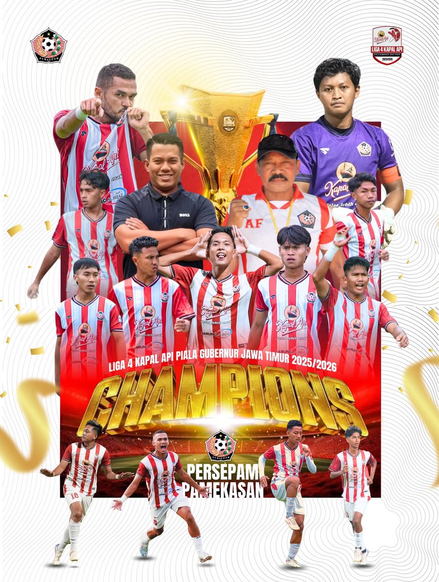 Champions 🥇🏆🔥✨
Kemenangan ini murni milik Persepam dan seluruh masyarakat Pamekasan 🙏🏻
#Persepam1970 #Persepam #Pamekasan #Pasuruan #PersepamPamekasan #Liga4
#Liga4JawaTimur #SepakBola
#JawaTimur #Indonesia