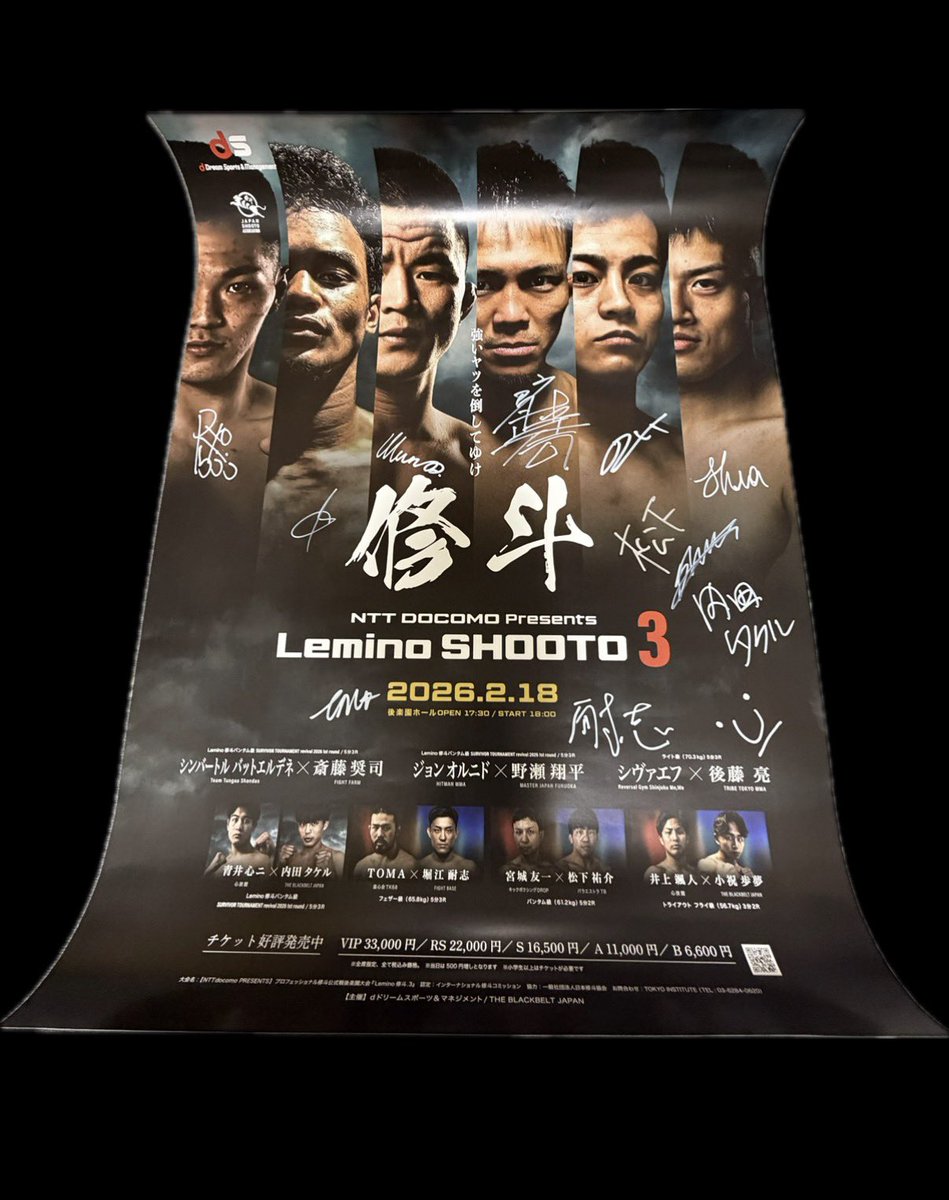 Lemino修斗3サイン入りポスター平良達郎The BestロンT ポスター即買い