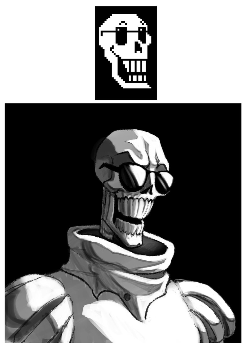 This was really fun, i haven't drawn Pap- I mean COOLSKELETON95 in a while.