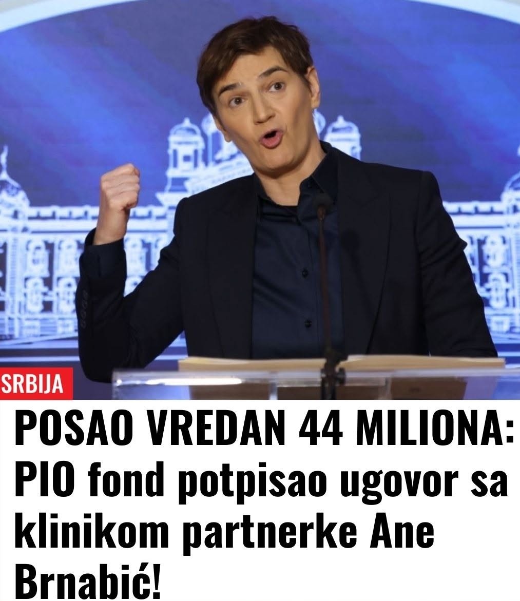 PIO fond dodelio je posao sistematskog pregleda i klinici koja je u vlasništvu Milice Đurđić, partnerke Ane Brnabić.

MD Clinic na spisku je 10 klinika i DZ-a koje su od PIO fonda dobile posao sistematskog pregleda,vredan 44 miliona dinara bez PDV-a ili oko 380.000 evra.