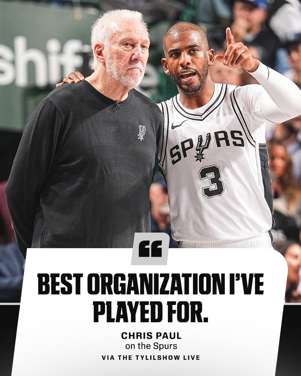 CP3 said San Antonio is the best organization he's played for 👀
