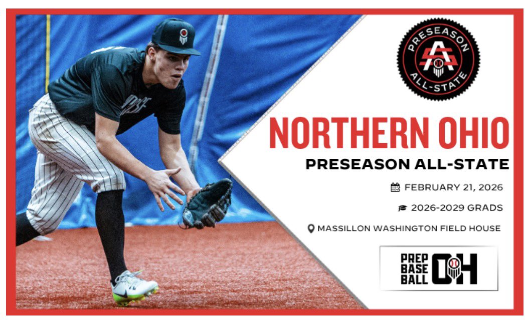 TomYungTom's tweet photo. INVITE RECEIVED 🎟️ 
I’ll be attending @PrepBaseballOH Northern Ohio Preseason All-State Showcase this weekend ⚾️ https://t.co/NNV1SWY5y5