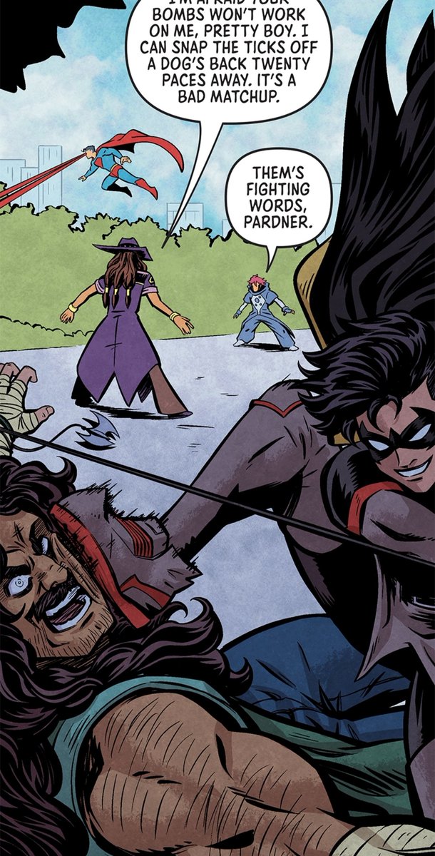 Samcamp_'s tweet photo. Issue 26, the last issue of Jon Kent: This Intership Is My Kryptonite, is live! And it's an all-out brawl. Jon gambles big, Ultraman makes Ultraman shenanigans, and a story comes to an end. Check it out!
https://t.co/gioXwCuGF5 https://t.co/neD13gLgbn