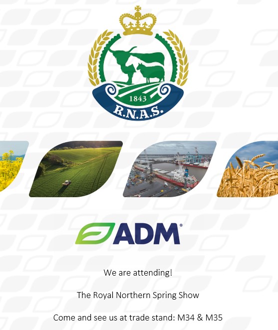 ADMAgriculture's tweet photo. ADM Agriculture is attending the Royal Northern Agricultural Society Spring Show

Meet our Northern team to chat about marketing opportunities, fertiliser solutions, and explore our extensive seed portfolio, with varieties to fit perfectly into this year’s rotations. https://t.co/MfdT92C4YH