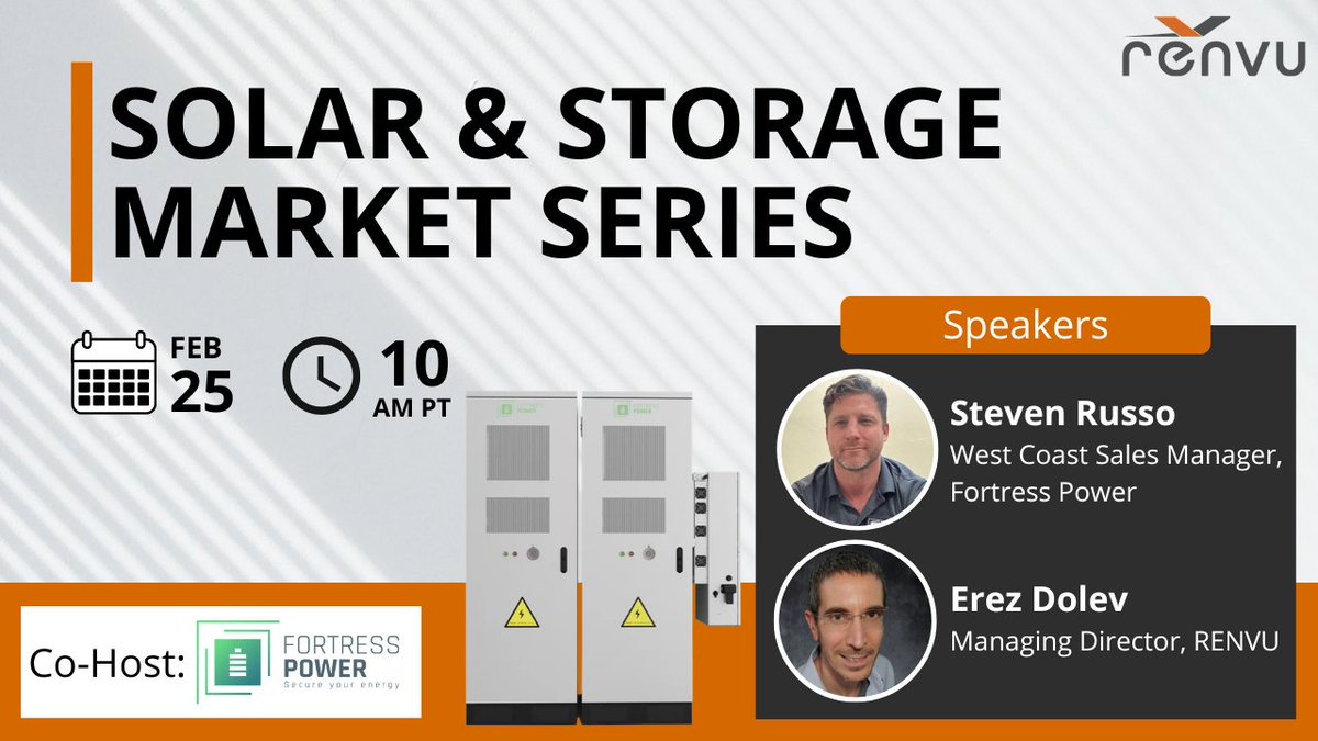 renvu's tweet photo. Join us for a webinar with Fortress Power to introduce their NEW Commercial &amp; Residential products. Register: https://t.co/DSNjyZXnJJ

#FortressPower #EnergyStorage #CommercialESS #BatteryStorage #OffGridSolar #renvu #solarstoragemarketseries https://t.co/wrllnNdTL2
