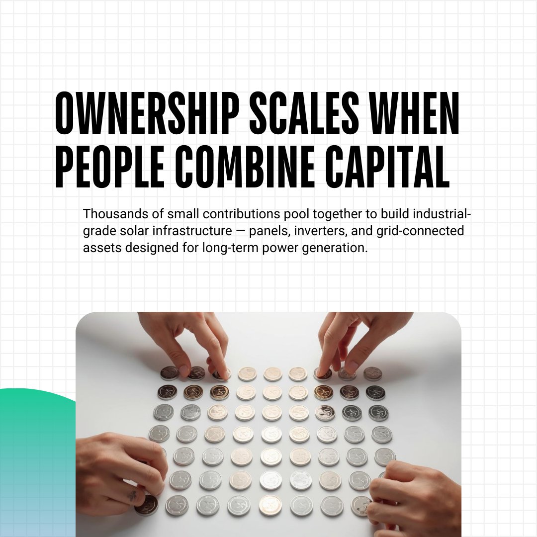 SolarCapital_'s tweet image. The energy transition is not only about consumption — it’s about participation.

Explore → solarcapital.in

#FractionalSolar #DigitalSolar #InfrastructureOwnership #CleanEnergyIndia #EnergyTransition #RenewableInfrastructure #SolarCapital