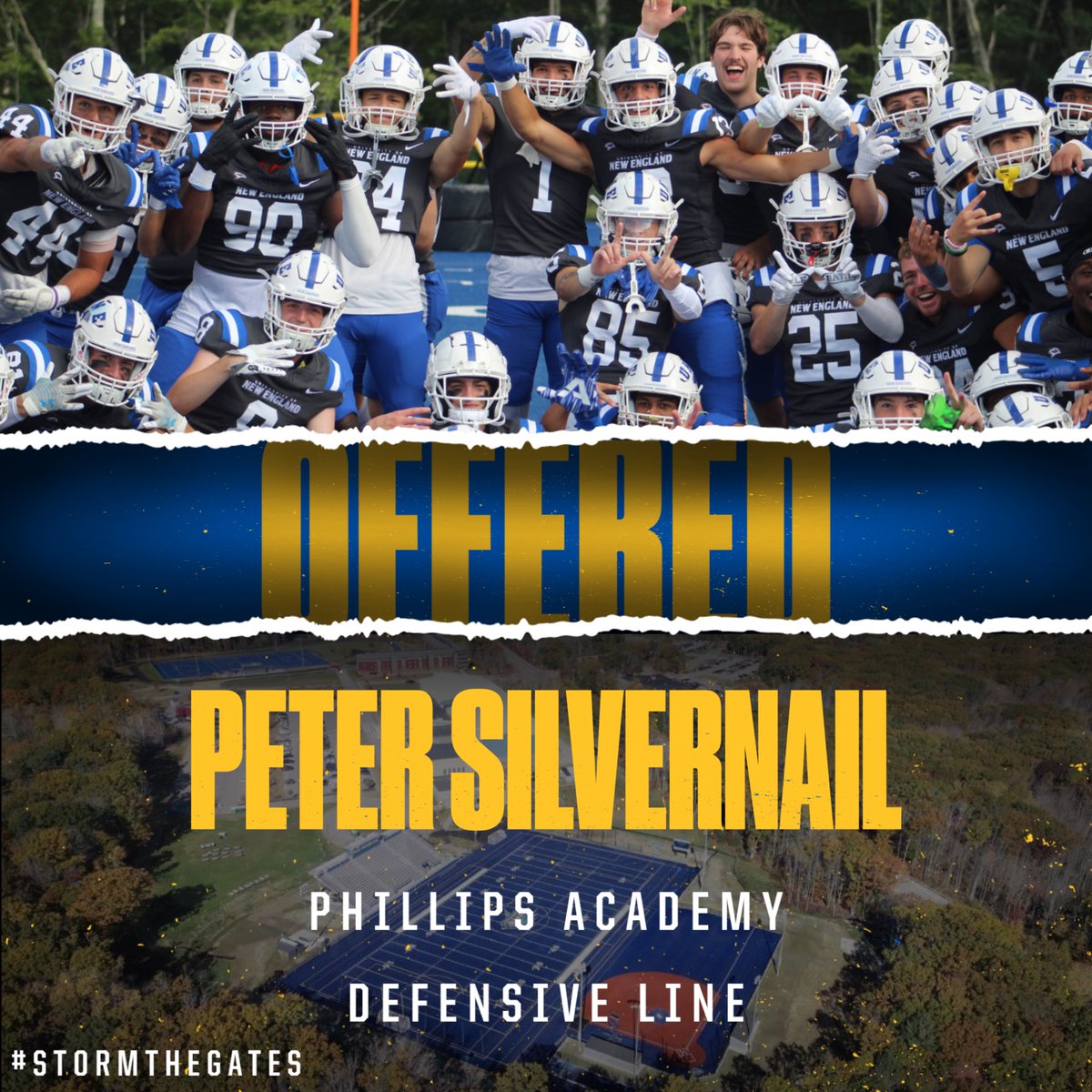 PeterSilvernail's tweet photo. Thank you Coach @TimViall for the offer to play for UNE! Go Nor'Easters🔥
@cbrownandovere1 https://t.co/q1OvPRGD54