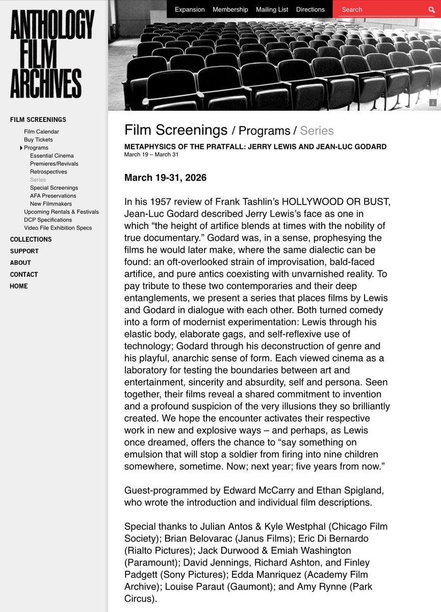 Now on the <a href="/AnthologyFilm/">Anthology Film Archives</a> website!