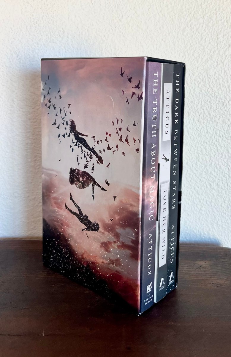 atticuspoetry's tweet photo. These books have traveled with so many of you through heartbreak, healing, falling in love, and finding yourselves again.

The Atticus Collector’s Bundle (Author Signed) brings them together in one place — a signed Collector’s Edition booksleeve paired with softcover copies of Love Her Wild, The Dark Between Stars, and The Truth About Magic.

Order yours today: https://t.co/CR2E448ZEG