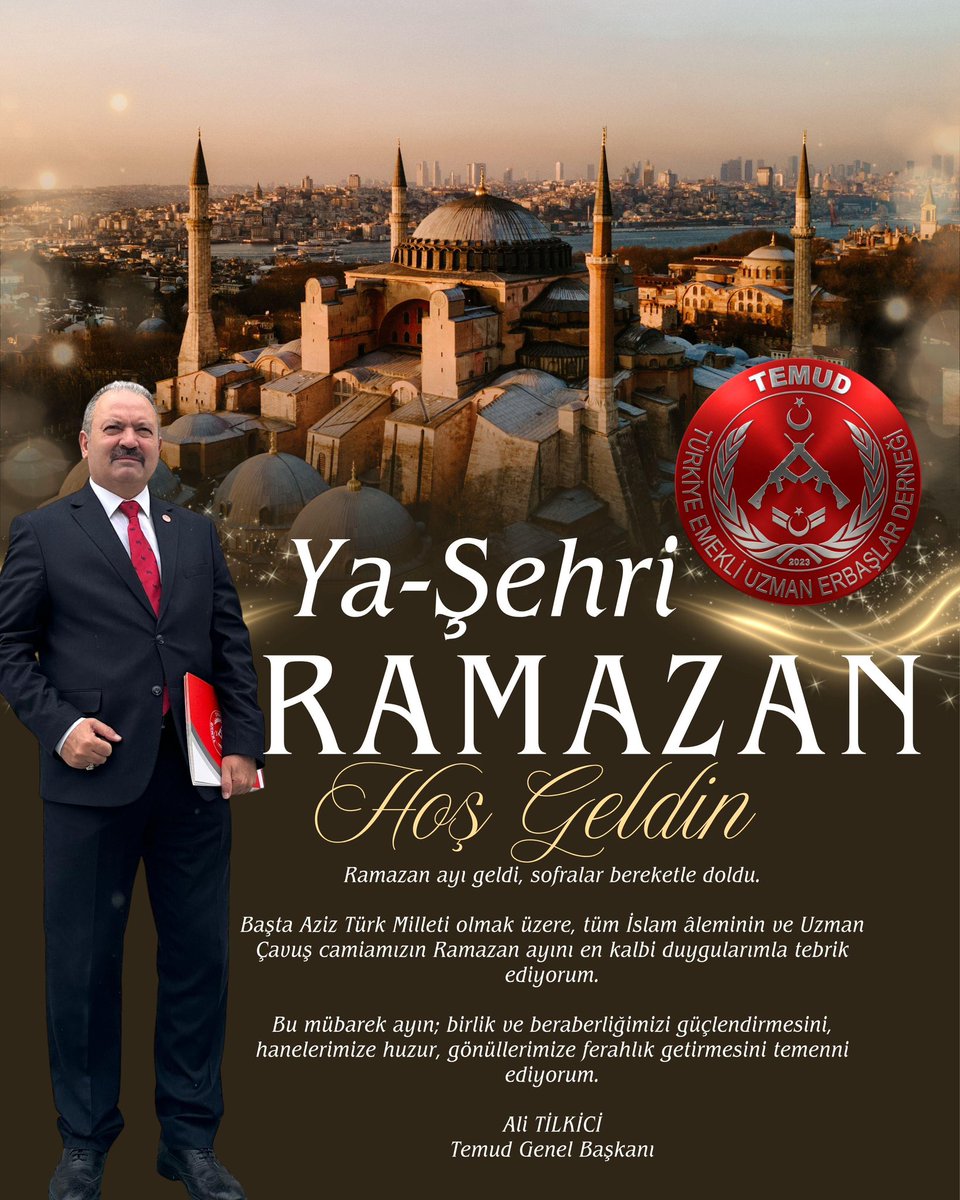 Ramazan ayı geldi, sofralar bereketle doldu.

Başta Aziz Türk Milleti olmak üzere, tüm İslam âleminin ve Uzman Çavuş camiamızın Ramazan ayını en kalbi duygularımla tebrik ediyorum.

Bu mübarek ayın; birlik ve beraberliğimizi güçlendirmesini, hanelerimize huzur, gönüllerimize