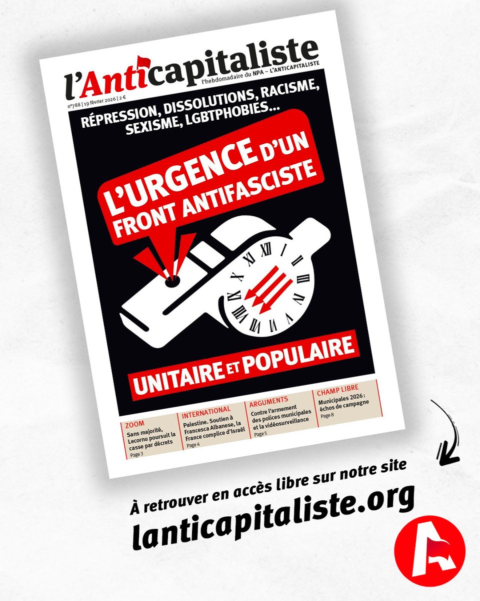 Tous les articles de notre journal hebdomadaire sont disponibles en accès libre sur notre site. ➡️lanticapitaliste.org 
6/6