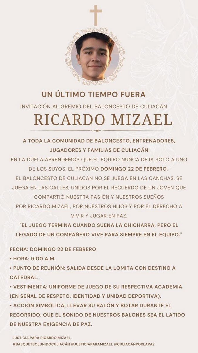 “¿Vamos a ir, verdad? Yo quiero ir, mami”. 😭 

Plebes, esto en verdad, cala demasiado. Debemos de acompañar, no nos debemos de soltar como sociedad, mejor dicho, debemos de empezar a unirnos para ya nunca más soltarnos. 😭

#Culiacán #QueremosPaz #CuliacánPorLaPaz