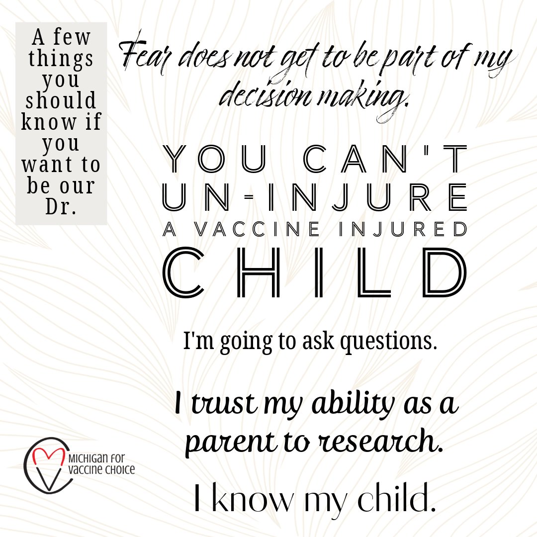 Parents are questioning the "safe &amp; effective" narrative of vaccines.  Even when they are kicked out of their doctor's office for doing so.  This great article by @marcellapterry  helps you to prepare for a "well" visit, if you have done your research and plan to say NO to