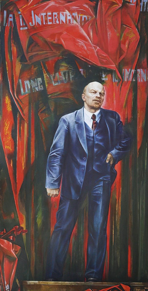 "Lenin's Address to the II Congress of the Comintern", Painting by Evgeny Nikolaevich Shirokov, 1967