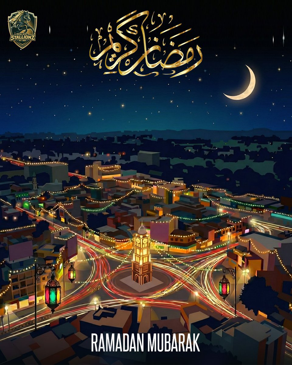 Wishing everyone a blessed Ramadan filled with peace, joy, and countless blessings.🌙✨ 

#SialkotStallionz #RamadanMubarak