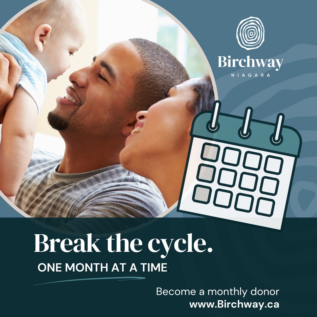 A monthly gift to Birchway Niagara is more than a donation. It’s an investment in awareness, prevention, and breaking the cycle of family violence.

Learn more or start your monthly gift today: birchway.ca/give-help#dona…

#OneMonthAtATime #AlliedAgainstAbuse #MonthlyGiving