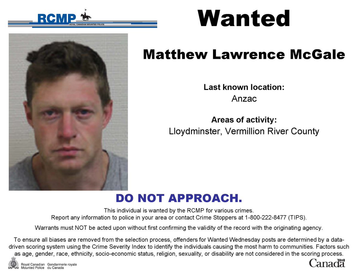 #WantedWednesday: Matthew Lawrence McGale. Do not approach.