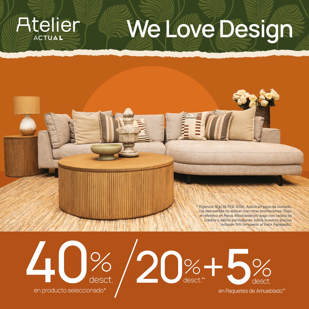 ✨ Cada hogar merece enamorarse del diseño 🤍

Con Atelier Actual, transforma tu sala en un espacio de confort y estilo con descuentos por tiempo limitado.

Descubre piezas que reflejen tu personalidad y buen gusto ✨
💡 Haz que tu sala luzca de revista.

#hogar #decoracion