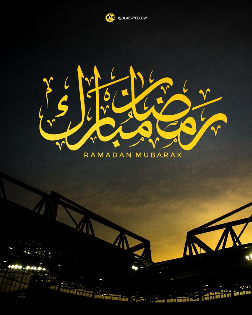 Ramadan Mubarak from everyone at Borussia Dortmund! 💛🌙

رمضان مبارك لجميع جماهير بروسيا دورتموند حول العالم الذين يحتفلون به 🌙💛