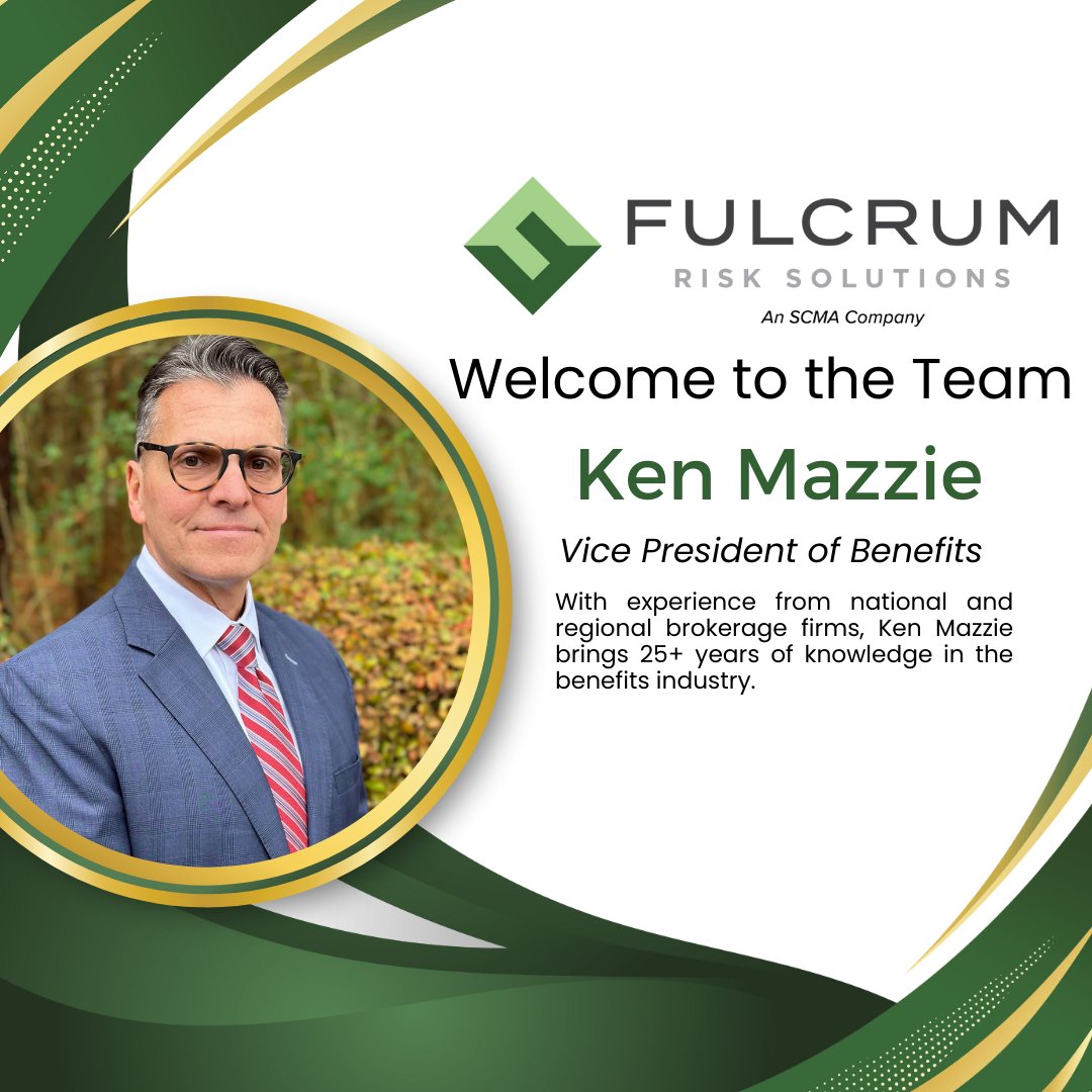 Please join us in welcoming Ken Mazzie as Vice President of Benefits at Fulcrum Risk Solutions. With 25+ years of benefits industry experience, Ken brings deep expertise, a client‑first mindset, and strong leadership to our Employee Benefits Division. Welcome, Ken!