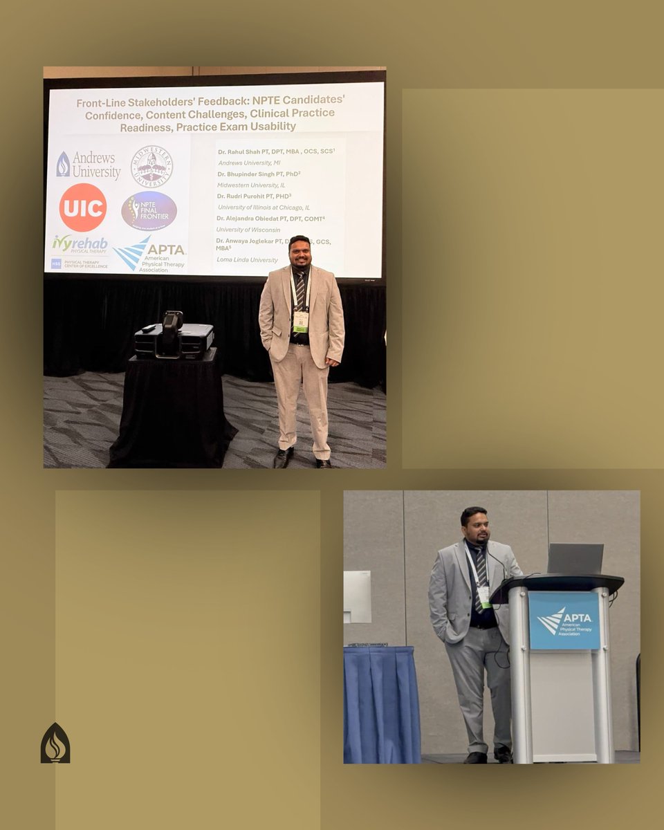 Shout out to our alum, Dr. Rahul Shah, for presenting at APTA CSM 2026 👏