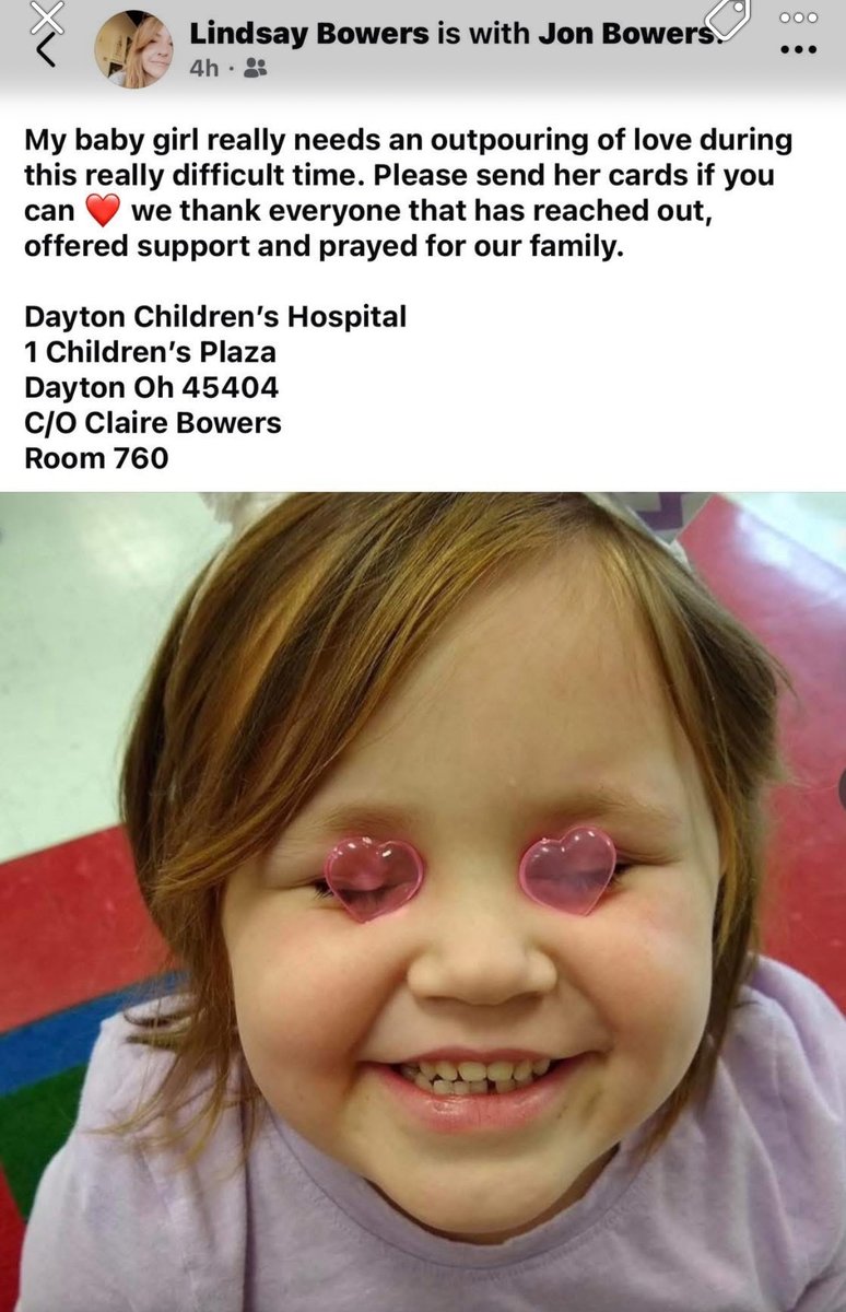 I do not know this young lady, but saw her family post this a few hours ago. Please join me in sending a little something her way.