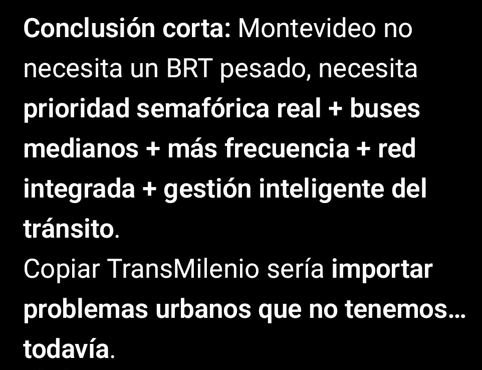 productoresUY's tweet image. Plan CINVE y Gobierno de Uruguay.
🚌🚌🚌🚌🚌🚌🚌🚌🚌🚌
Un resumen de que con 590 millones de dólares dos troncales corredores BRT , no se va a solucionar la #movilidadmontevideo
EL QUE AVISA NO TRAICIONA #productoresUy