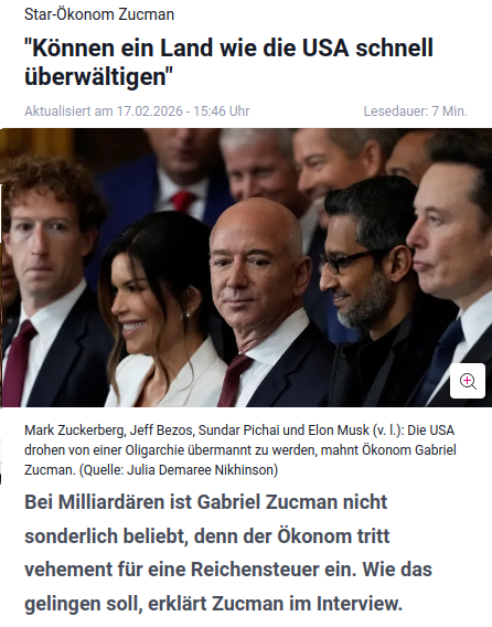 DemokratieV's tweet image. Star-Ökonom Zucman fordert eine Reichen-Steuer, um diese an der Finanzierung der Infrastruktur, von denen sie besonders profitieren, zu beteiligen. Daneben ist aber eine Regulierung der #BigTech-Konzerne notwendig, weil gelenkte Hass und Hetze Demokratien zerstören.

#taxtherich