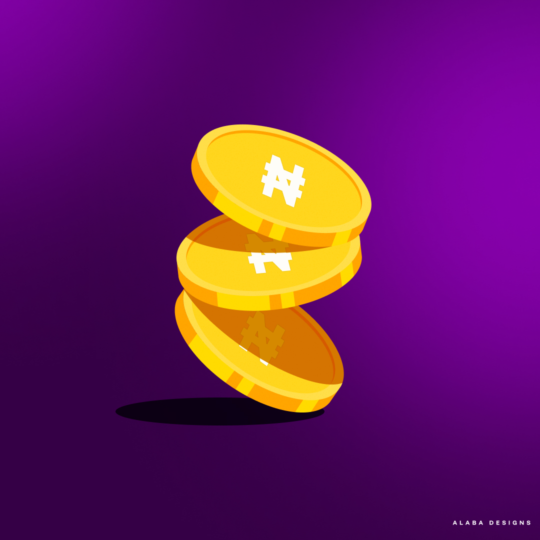 AlabaOnome's tweet image. Experimenting with my coin illustration