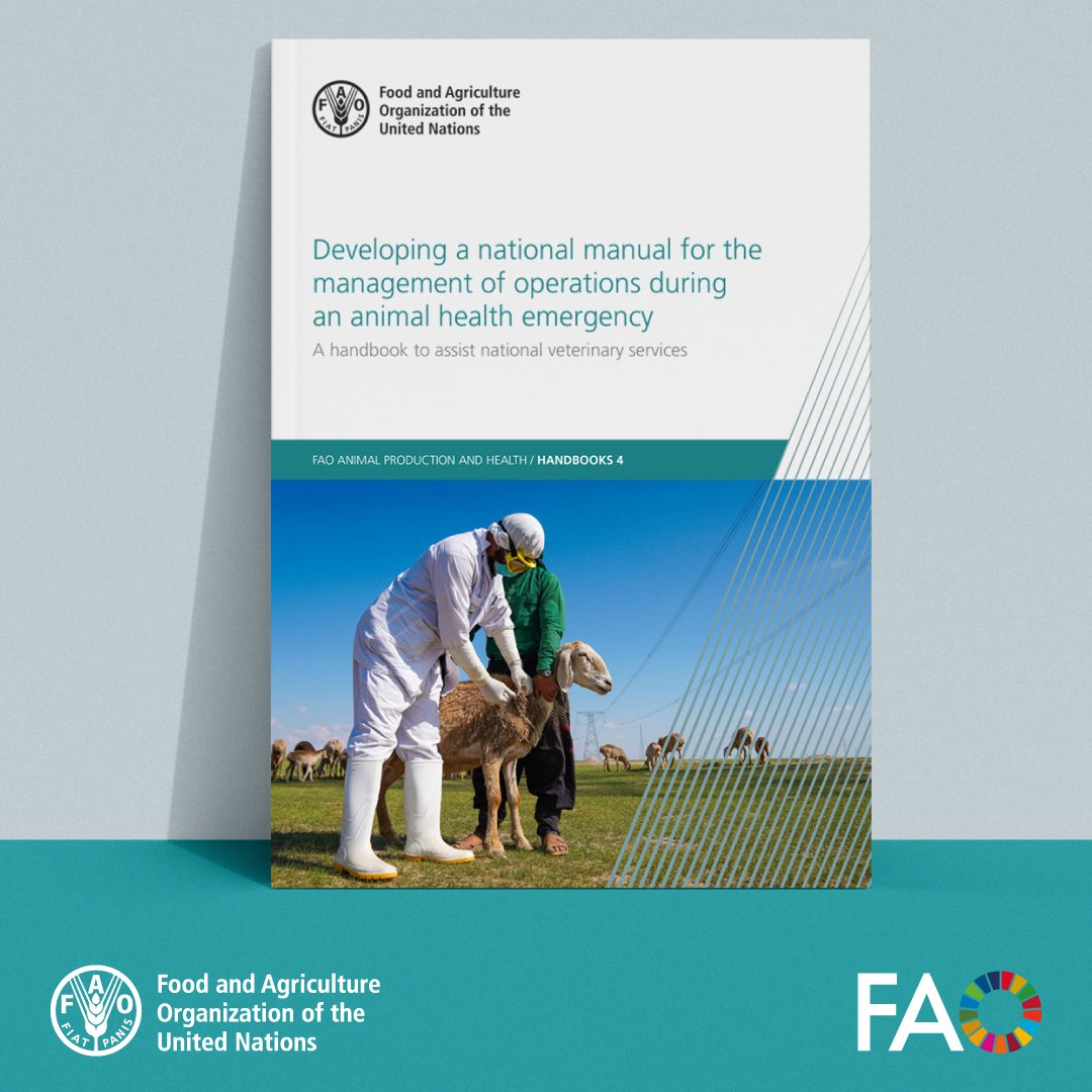 FAOLivestock's tweet photo. 🧰 Empowering action through thoughtful planning.
@FAO’s new handbook guides countries in creating their own national emergency manuals for #animalhealth crises.
📑https://t.co/PfRHSUJMCq
#VeterinaryServices #AnimalHealth https://t.co/4aBdpSHvqA