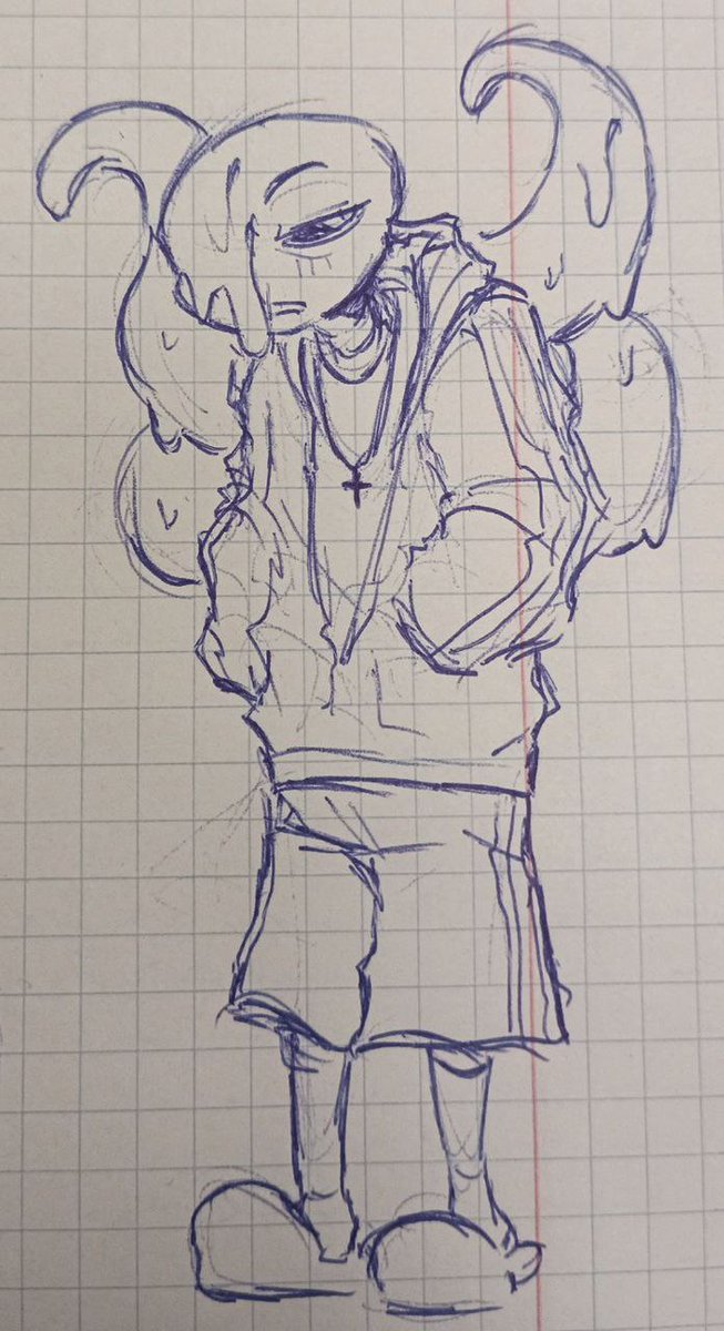 Nuqaru's tweet photo. Sketches with Nightmare at college  #NightmareSans #crosssans #dreamtale #sketches https://t.co/R3lpwMlo6H