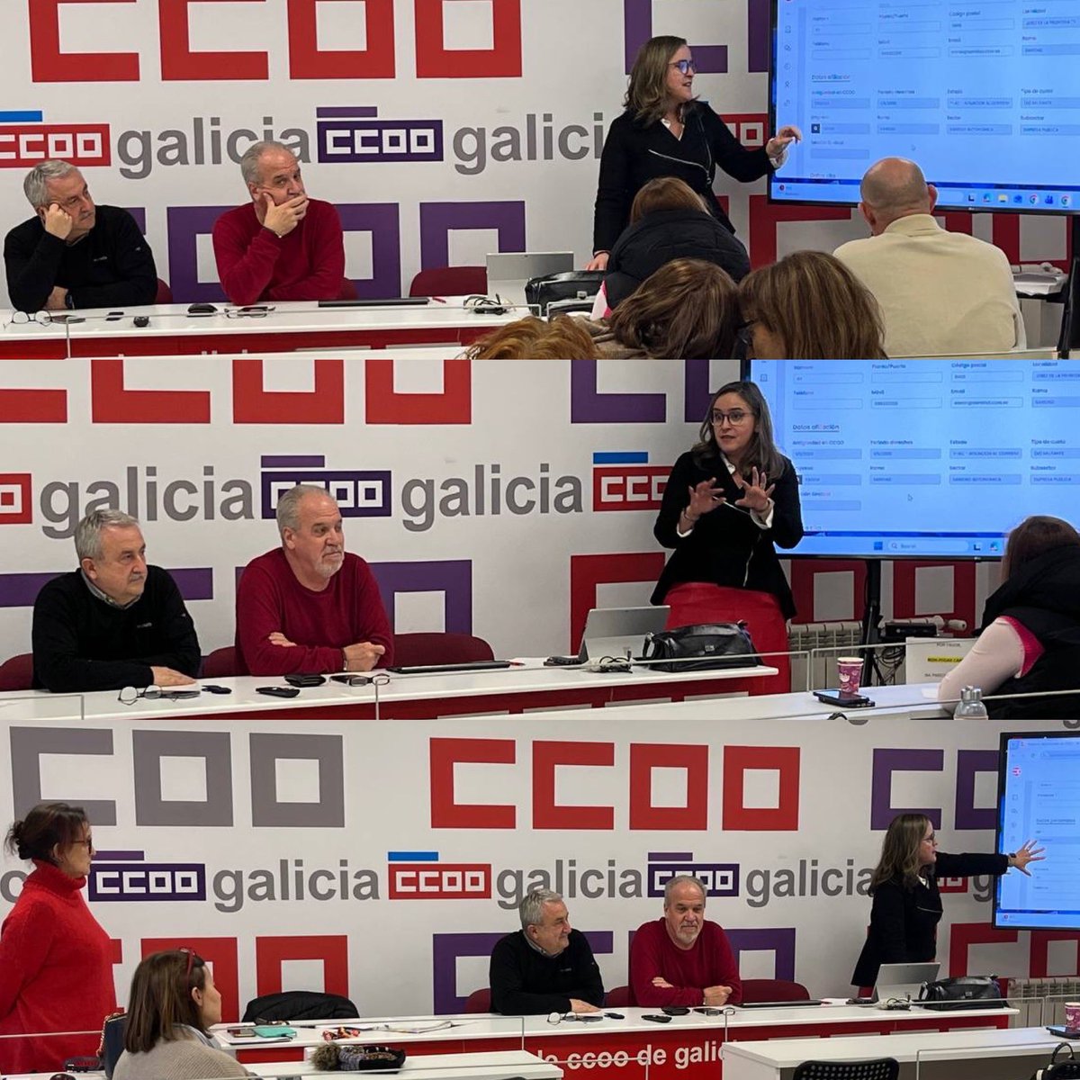 fssccoo's tweet photo. 👁️ Fotos de la jornada de Servicios Jurídicos organizada por la FSS-CCOO de Galicia

🫴🏼 con la asistencia de nuestro Secretario General, Humberto Muñoz, el secretario de Organización, Javier Lanza, y Eva Díaz de Terán, responsable de SSJJ de la FSS-CCOO

#ActuarParaAvanzar https://t.co/73b7iOsG5T