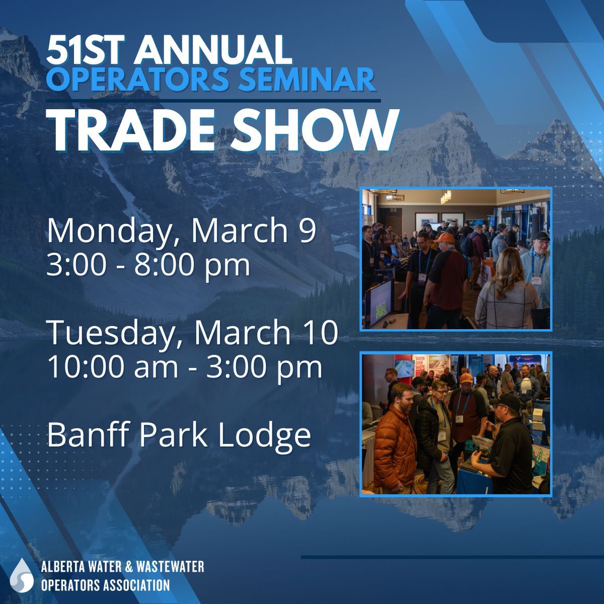 The #AWWOA2026 Trade Show is Monday, March 9 and Tuesday, March 10!

Re-connect with industry representatives and meet people with the solutions. Nearly 150 exhibitors will be set up throughout the venue ready to chat.

For more info, visit our website: awwoa.ca/events/seminar…