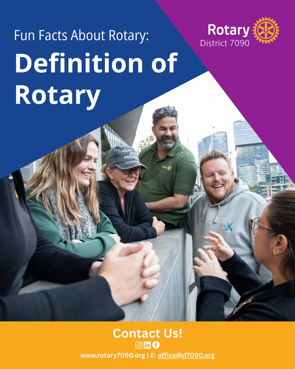 "Rotary is an organization of business and professional persons united worldwide who provide humanitarian service, encourage high ethical standards in all vocations and help build goodwill and peace in the world.”
#DidYouKnow #FunFactsAboutRotary #PeopleOfAction #Rotary7090