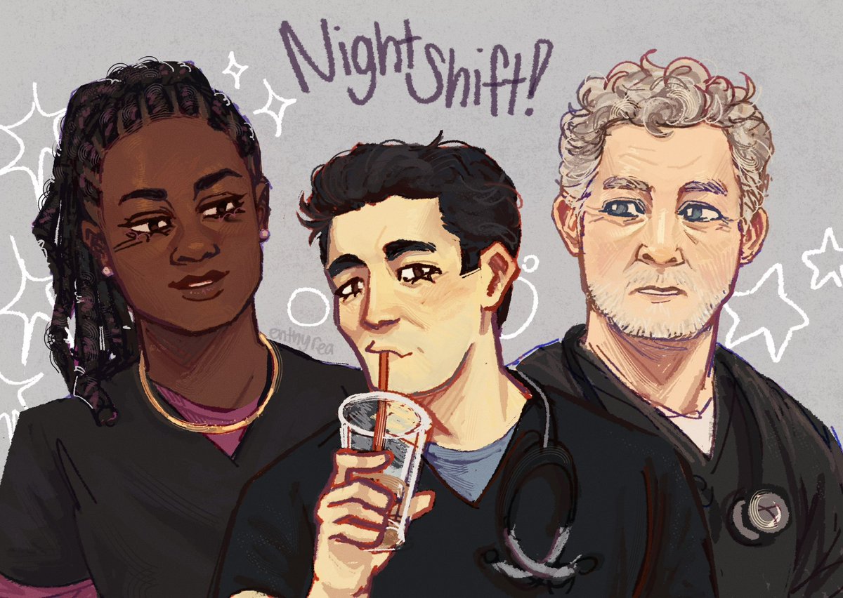 face studies with the night owls 🦉 #thepitt