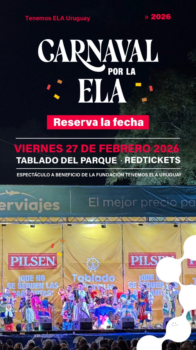 Buenas! Les dejo una excelente opción para disfrutar del carnaval y a su vez colaborar con una fundación que fue un pilar importante en el transcurso de la enfermedad de mi papá.
Los esperamos! Si pueden Dar RT miles de gracias!!!