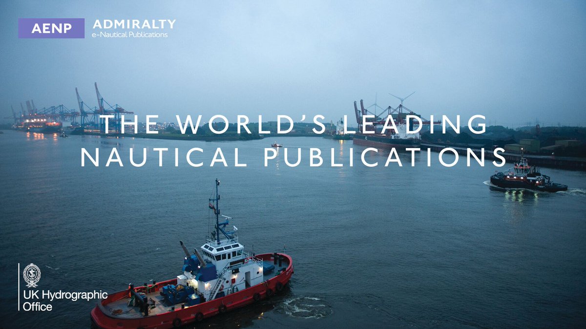 ADMIRALTYOnline's tweet photo. ADMIRALTY e-Nautical Publications (AENPs) bring you improved efficiency, accuracy and information from 90 Nautical Publications, available as e-books and updatable.
Explore the range today: https://t.co/LGFKfdtf89
#ADMIRALTY https://t.co/FIBBJhB1FW