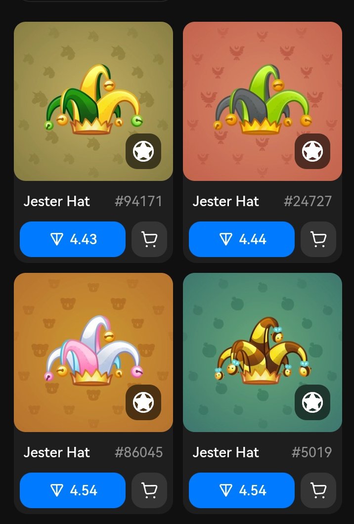 clowncatcoinn's tweet image. Clown Cats are doing real good as the floor price of Jester Hats holds strong.

Jester Hats as you all know belongs to Clowns and we are Clown Cats so we make bold to say Jester Hat Telegram Gifts was created for us and we love it.

We keep loading more CCAT Coin and even more