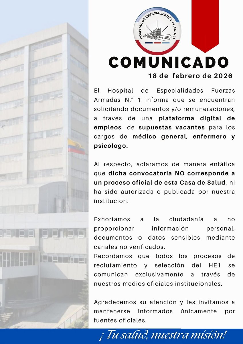 Hospital FF.AA No.1 tweet media