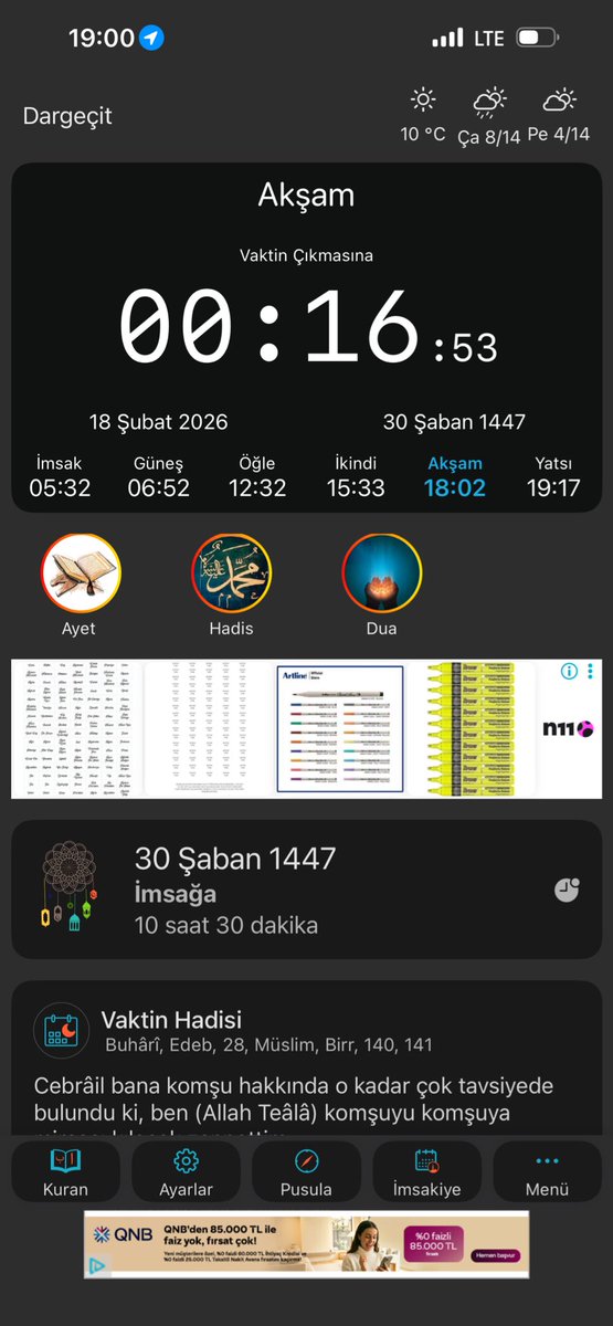 Ezan Vakti programı Yüklendi ✅