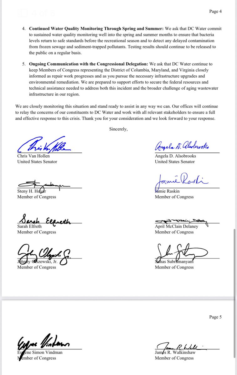 SegravesNBC4's tweet photo. Members of Congress from MD &amp; VA demanding @dcwater do a better job of communicating with public regarding sewage spill as well as conduct water quality testing of Potomac River through the summer @ChrisVanHollen tells @nbcwashington “We want answers” https://t.co/KlyYcoB0Ew