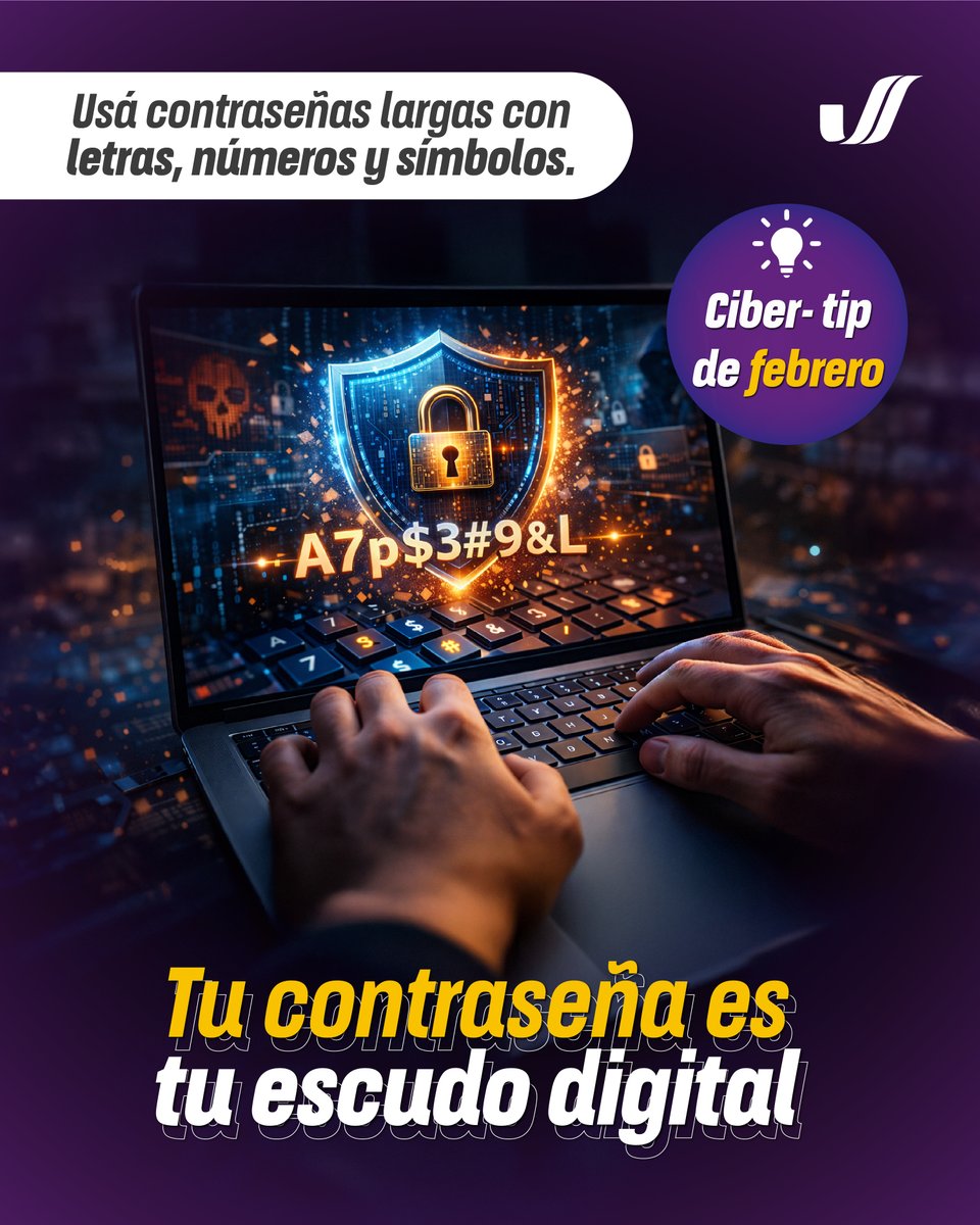 🔐 Tu primera línea de defensa es una buena contraseña.

Evitá usar ‘123456’ o tu fecha de nacimiento. 💪 Hacela fuerte, hacela única. 🛡️⚔️