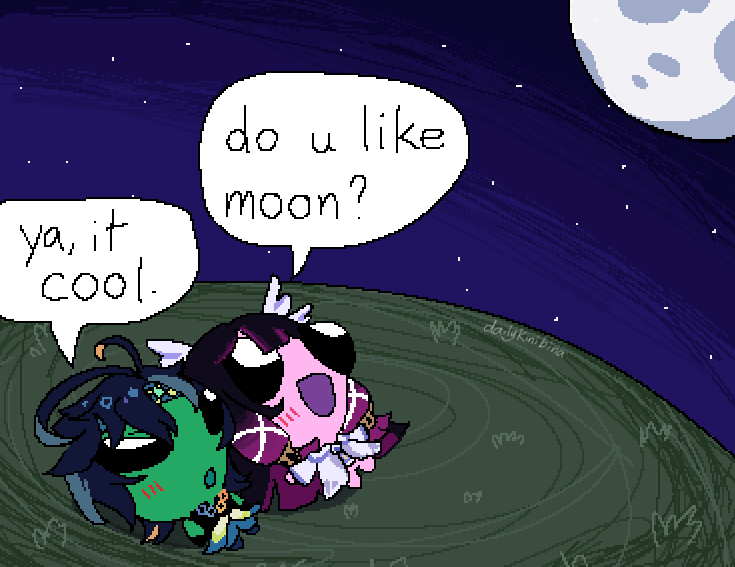 dailykinibina's tweet photo. my glorpies moongazing
#kinibina #pixelmoon #kinich #columbina #GenshinImpact https://t.co/LkRKr4E2UT